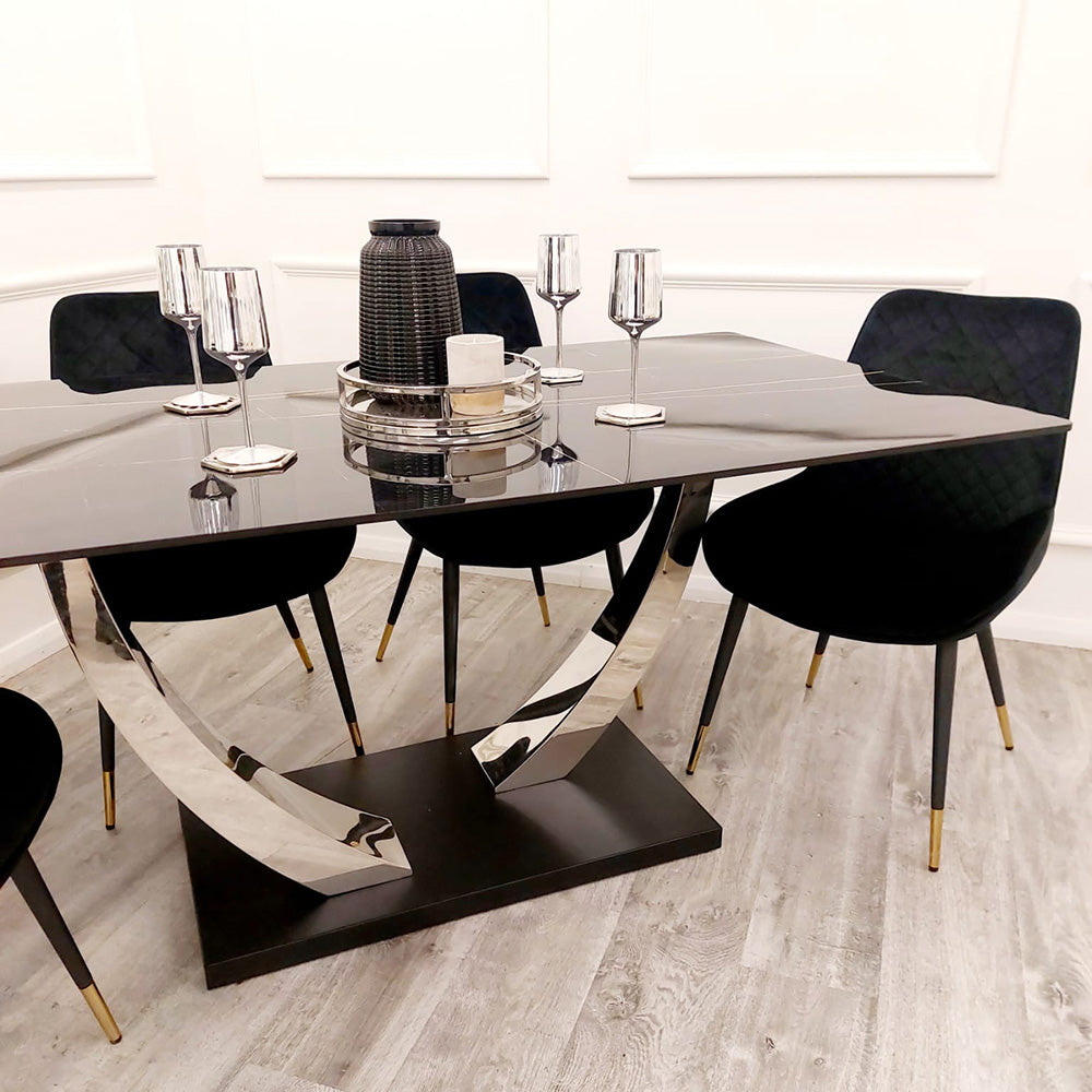 Venus Dining Table 1.6m + Luna Chairs