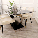 Venus Dining Table 1.6m + Luna Chairs