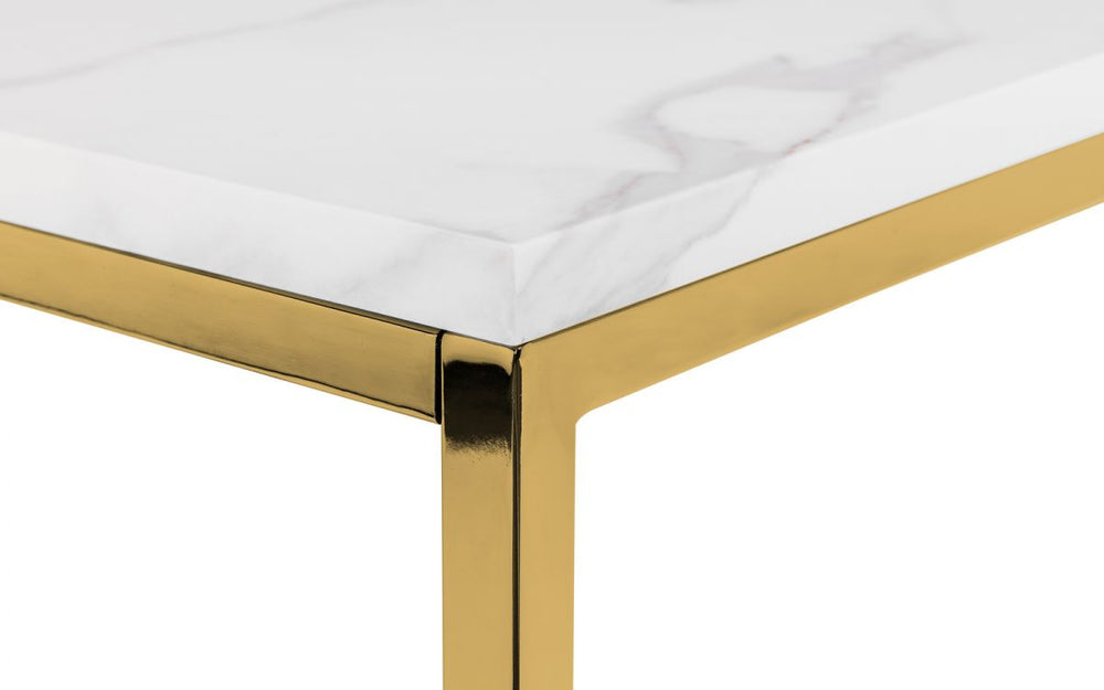Scala White Marble Side Table